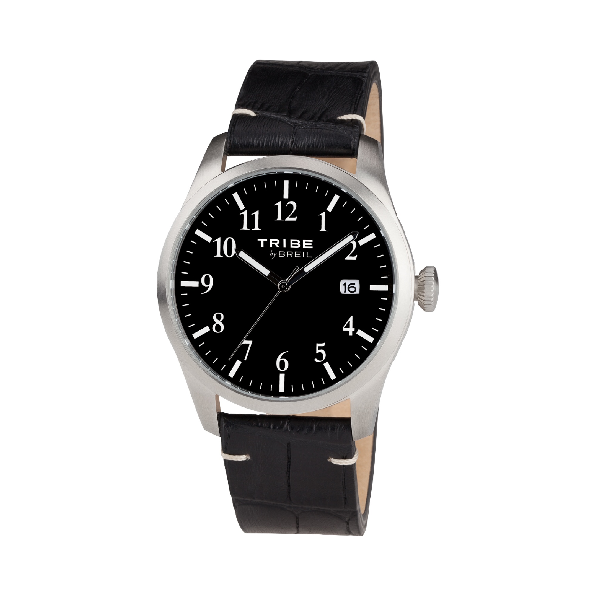 CLASSIC ELEGANCE WATCH WITH BLACK DIAL AND WHITE INDICES EW0193